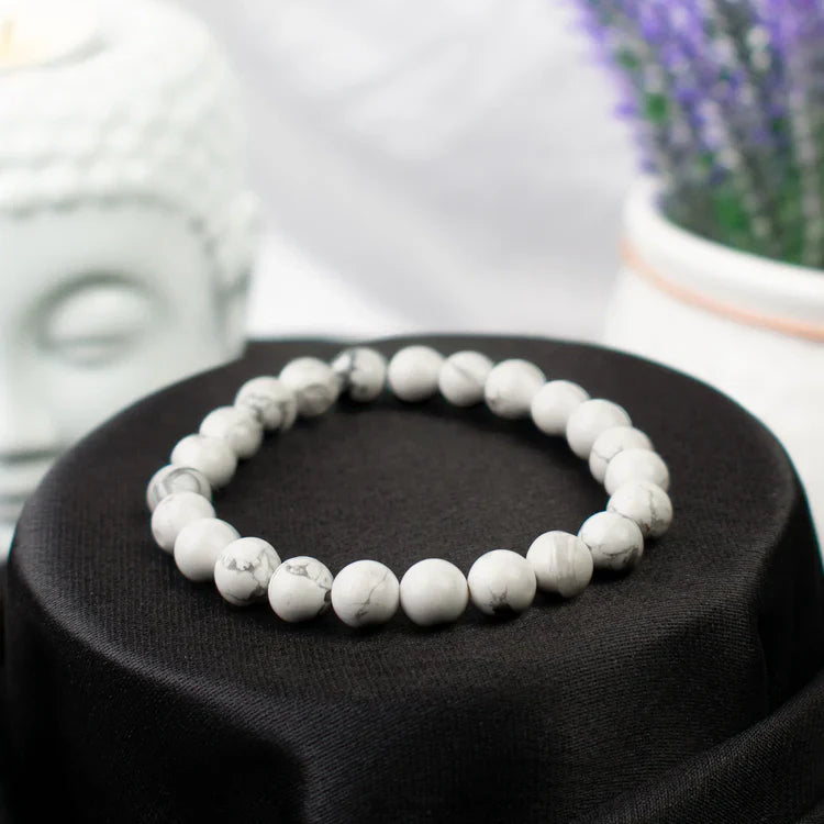 Howlite Bracelet for Creativity & Awareness | Stylish Charm Crystal Bracelet for Men Women Boys and Girls