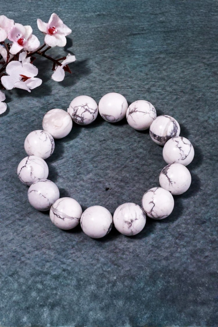 Strengthen Memory, Pain & Stress Relief: Howlite Bracelet