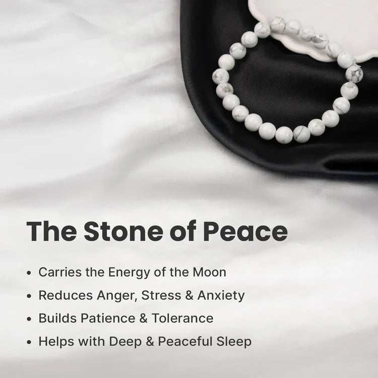 Howlite Bracelet for Creativity & Awareness | Stylish Charm Crystal Bracelet for Men Women Boys and Girls