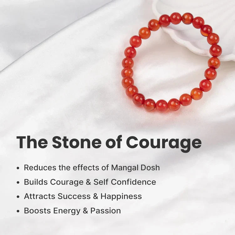 Natural Carnelian Bracelet For Men & Women