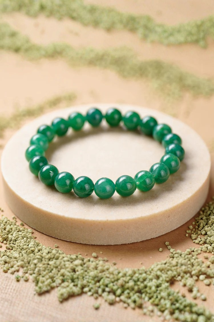 Green Aventurine Bracelet for Health Luck, Career and Job
