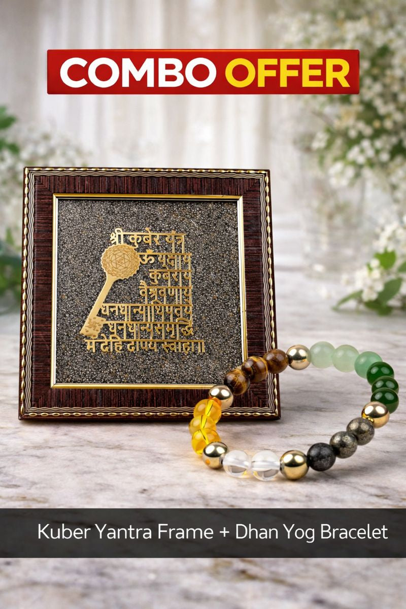 Kuber Yantra Frame + Dhan Yog Bracelet Combo