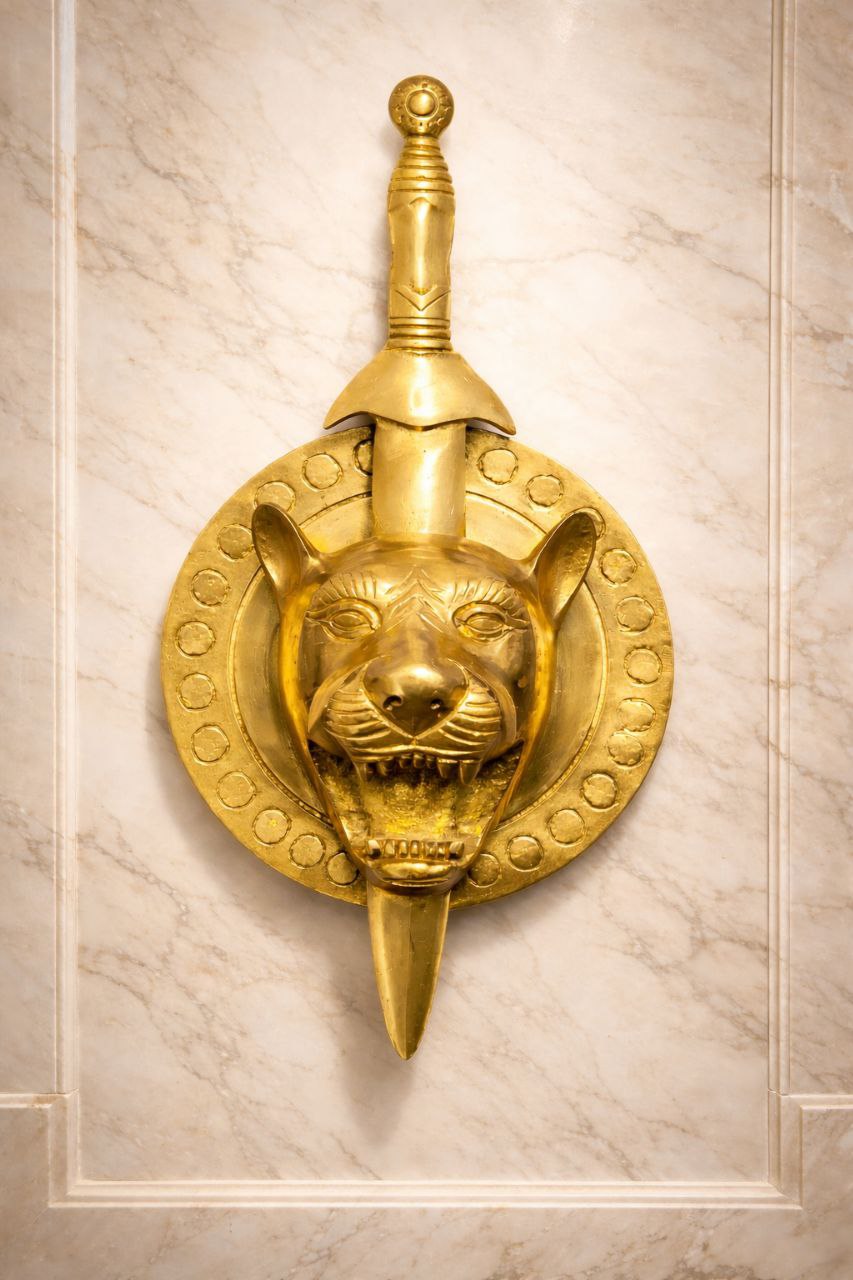 Brass-Lion-with-Talwar-Vastu-Remedy-for-Confidence