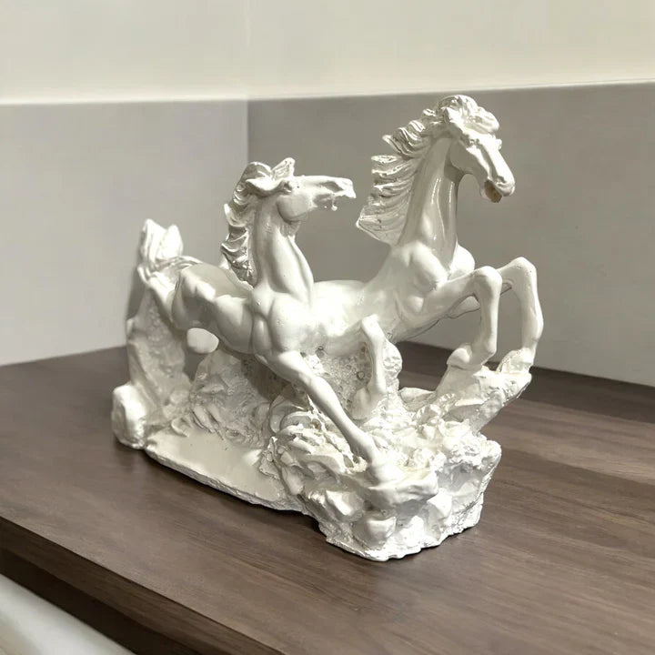 White Running Horses for Feng Shui and Vastu for Positive Energy