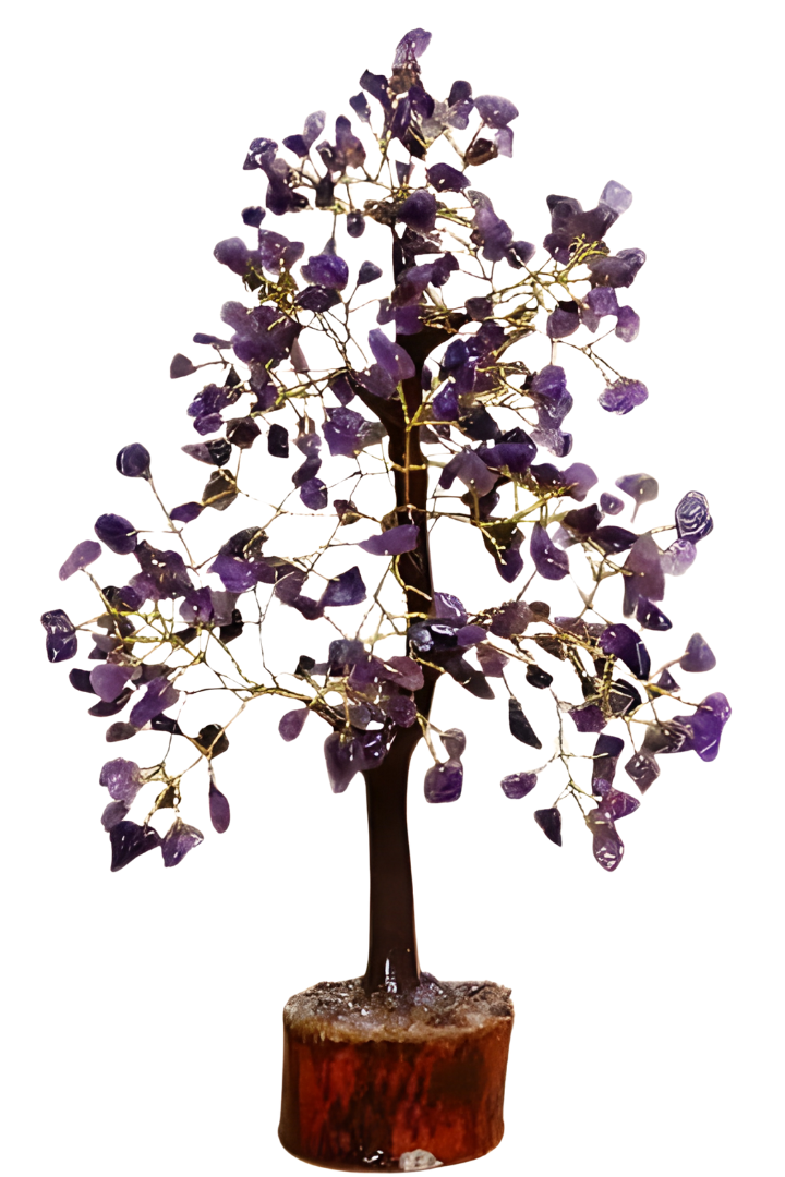 Vastu Vardan Amethyst Tree 300 Beads || Handmade Amethyst Crystal Tree for Calmness, Meditation, and Positive Energy || Spiritual Decor for Home and Office |