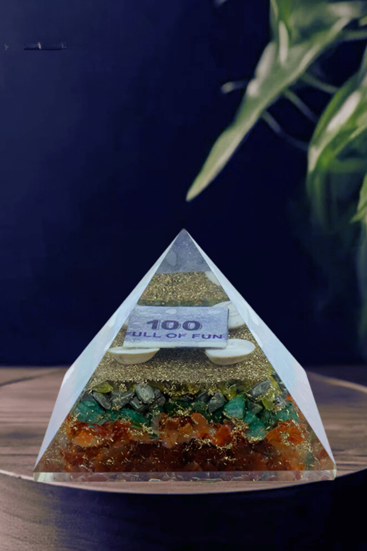 Money Crystal Pyramid 3 Inch