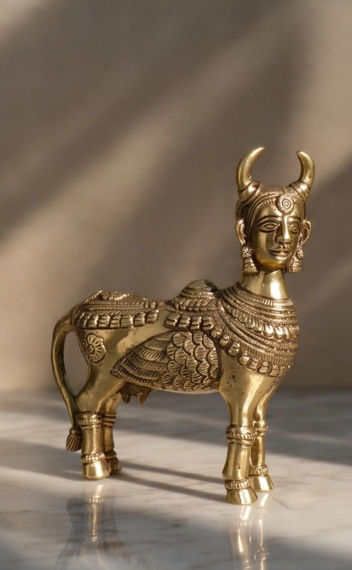 Premium Brass Celestial Kamdhenu Cow Vastu Product Home