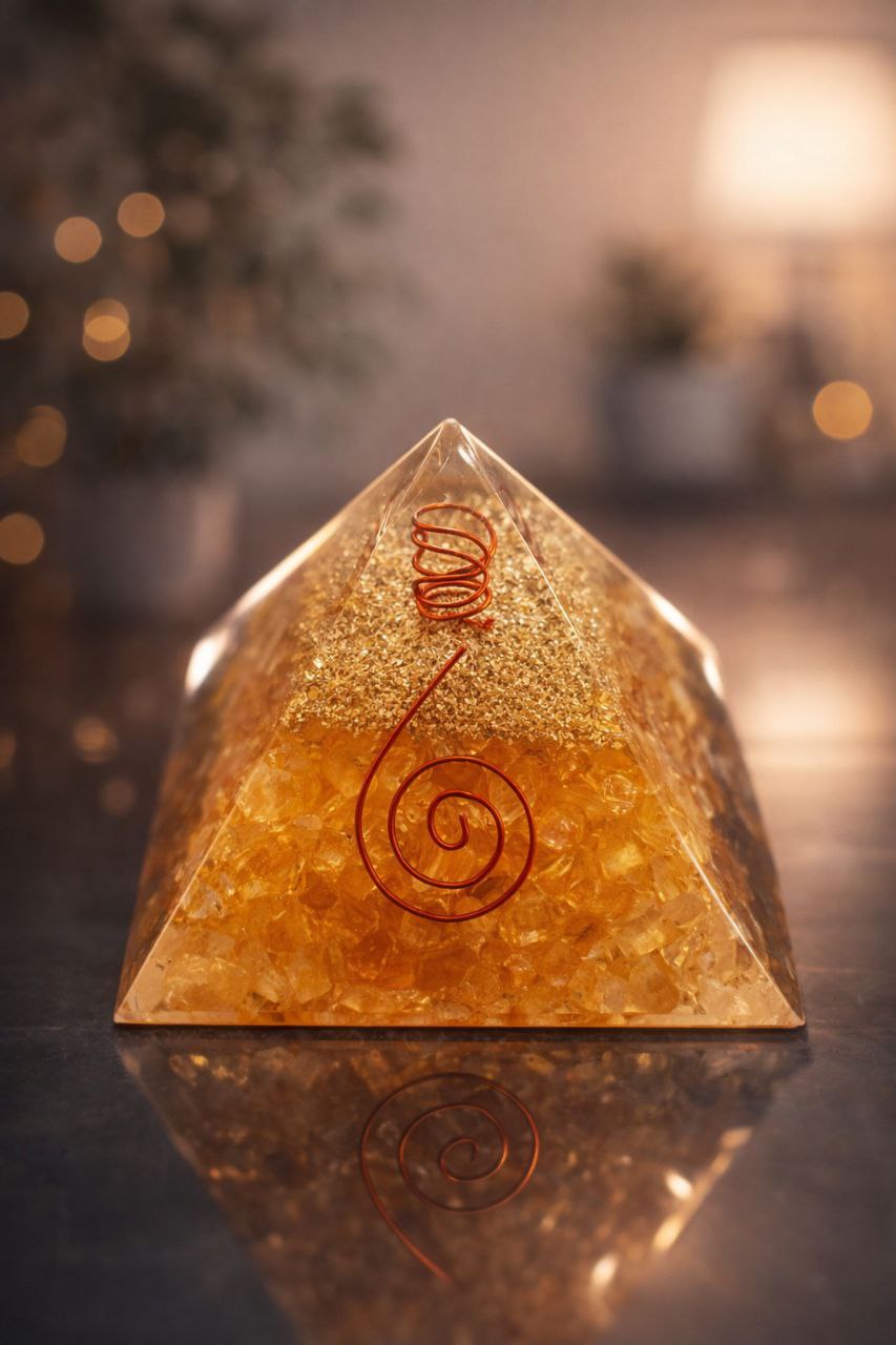 Citrine Crystal Pyramid 2 Inch
