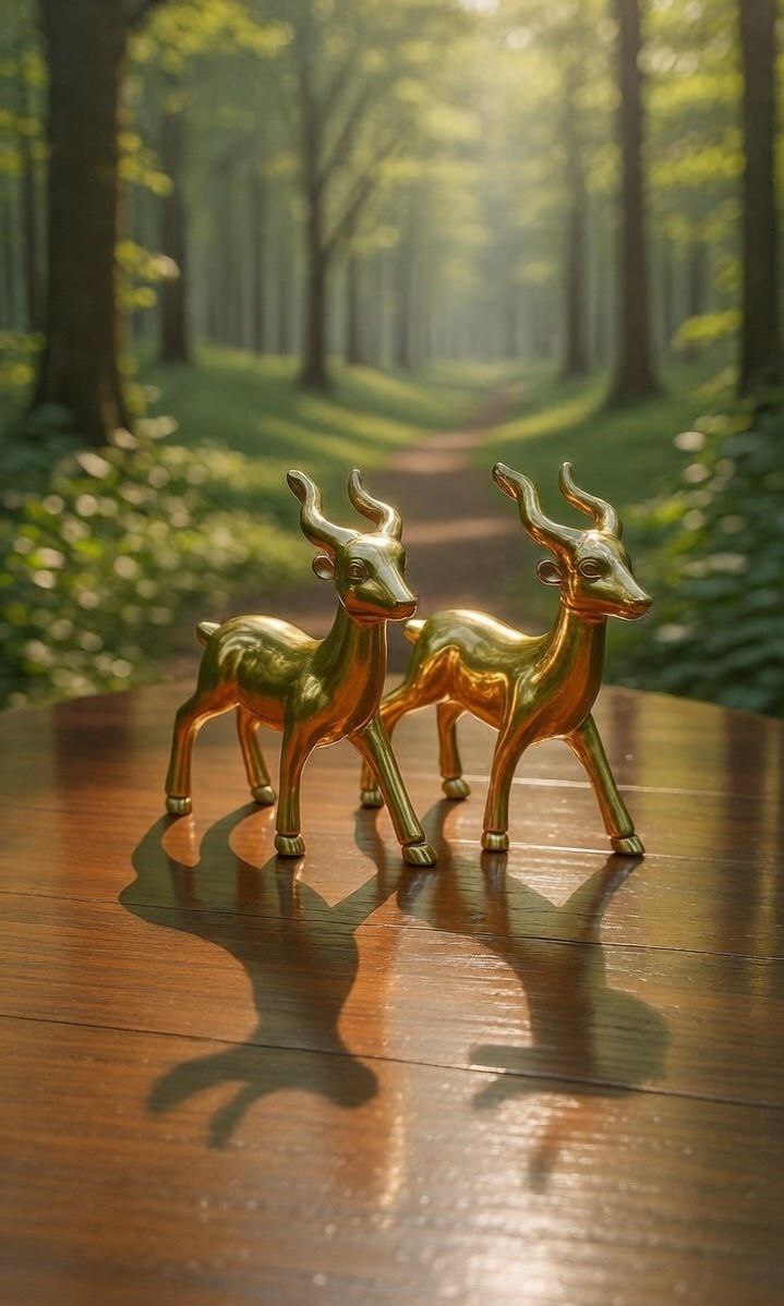 Brass Small Deer Pairs