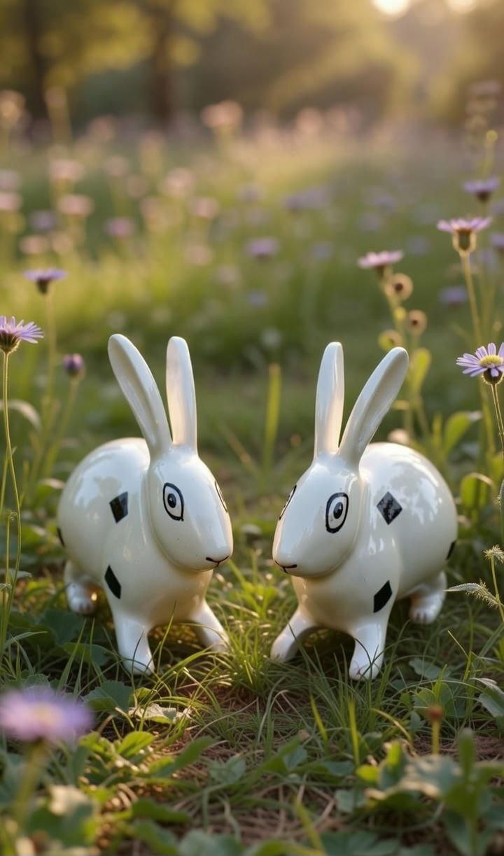Brass Rabbits Pair