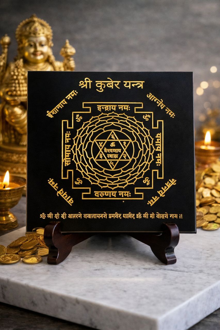 Black Obsidian Plate(kuber Yantra)