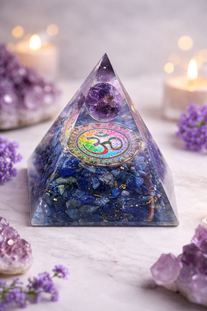 Lapis Lazuli Ball Crystal Pyramid