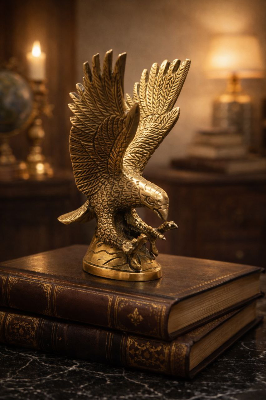 Brass Eagle Feng Shui Vastu Remedies for Protection from Negativity