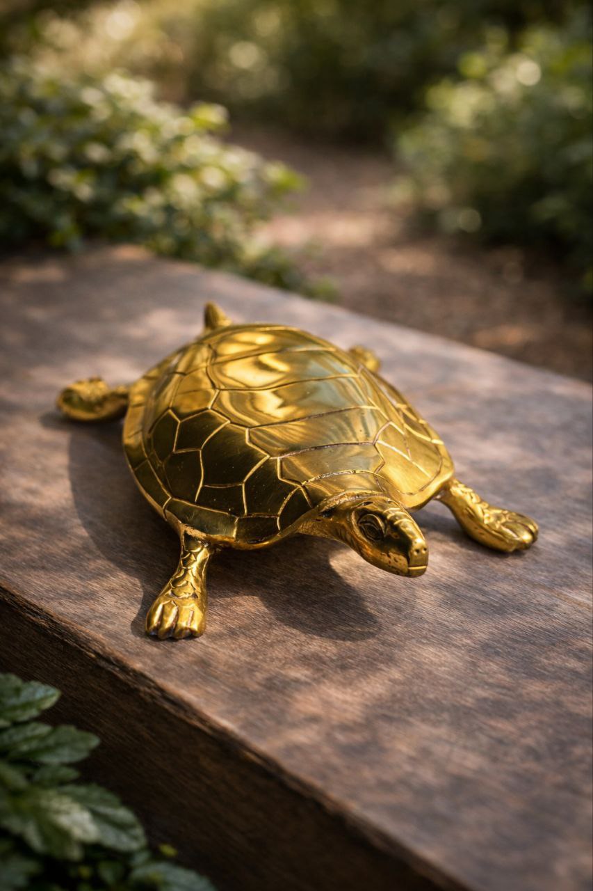 Brass Hollow Big Turtle