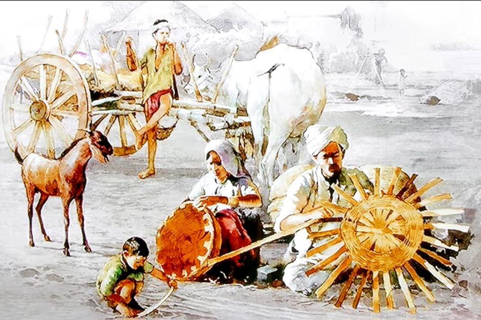 Village Scenery For Vastu Remedy (Without Frame)