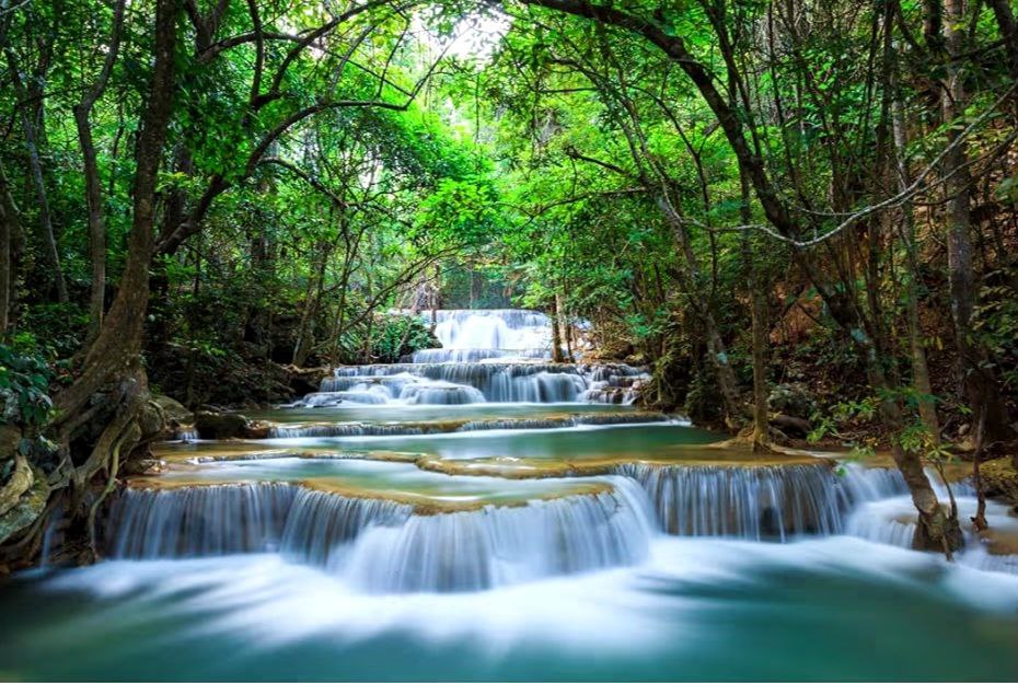 Waterfall Scenery Painting for Vastu Remedy (Without Frame)