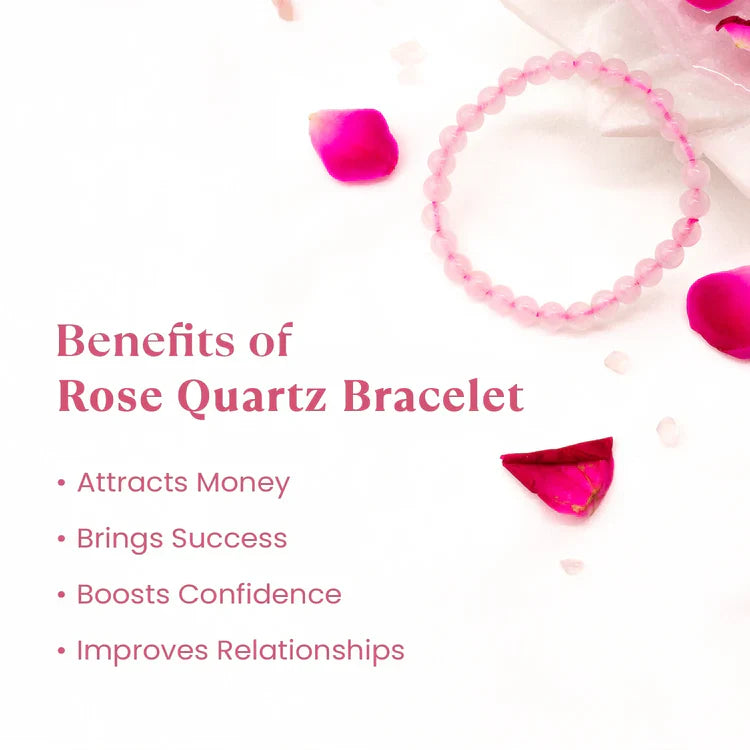 Rose Quartz Bracelet To Attract Love, Relationship & Marriage