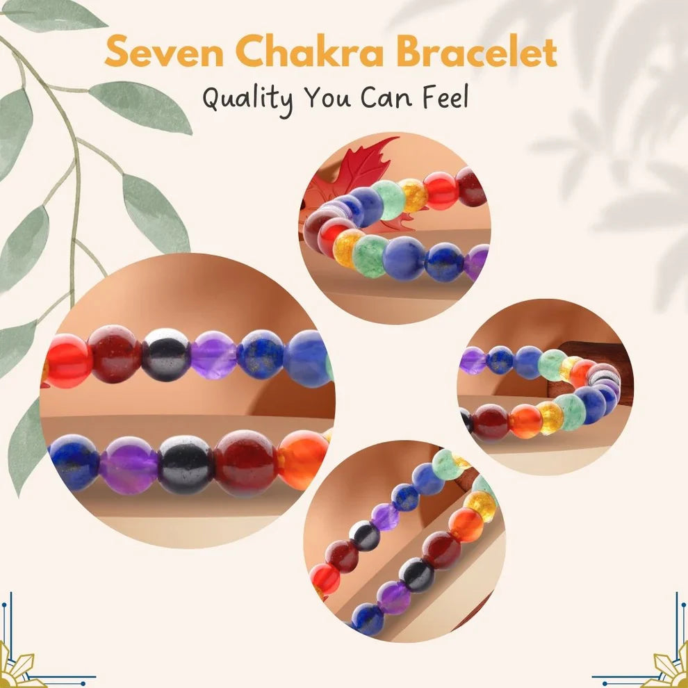 Original 7 Chakra Protection Bracelet for Men & Women [Natural stones]