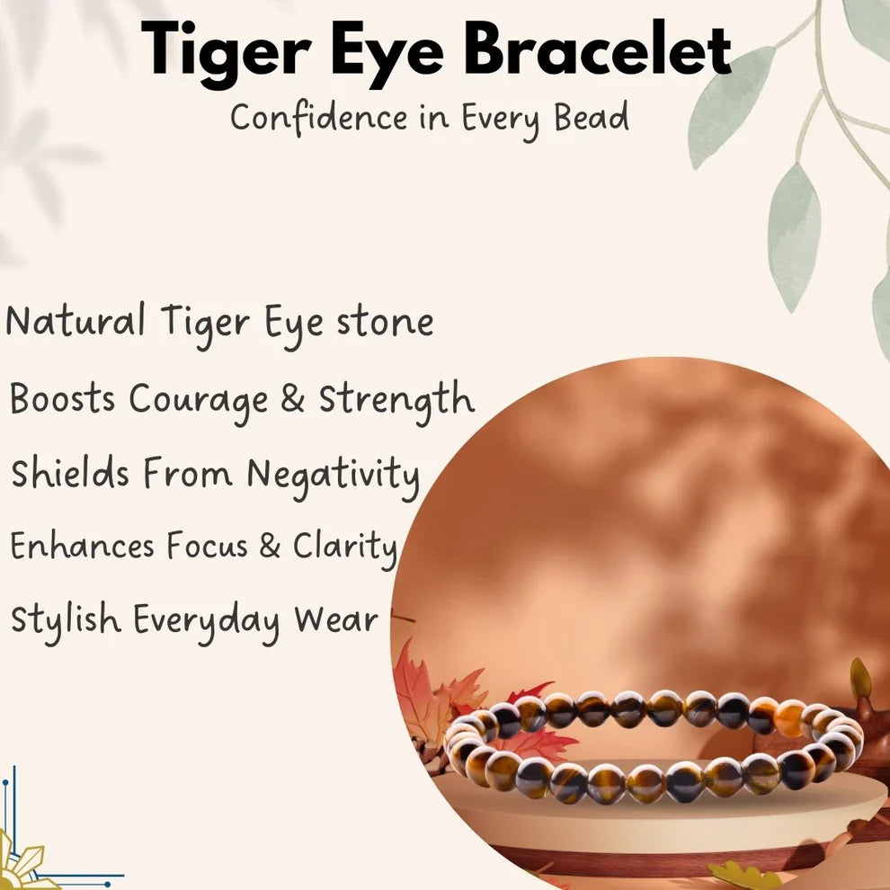 Tiger Eye Bracelet Stone of Strength, Courage & Confidence