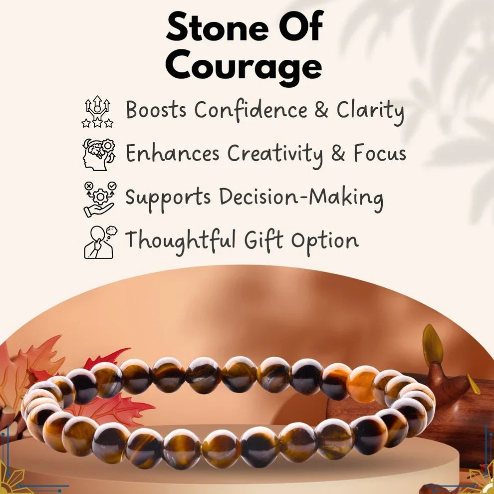 Tiger Eye Bracelet Stone of Strength, Courage & Confidence