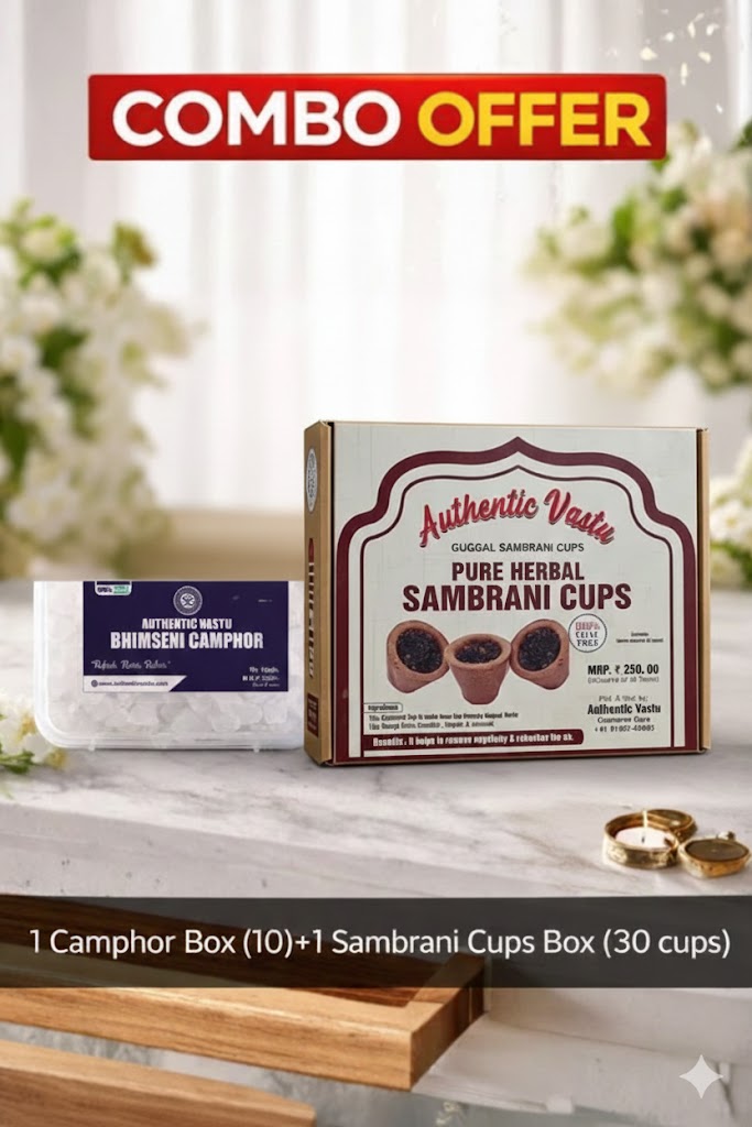 Camphor box(100gm)+ Sambrani cups